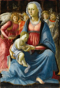  VI Painting - Sandro The Virgin with the child and five angels Sandro Botticelli